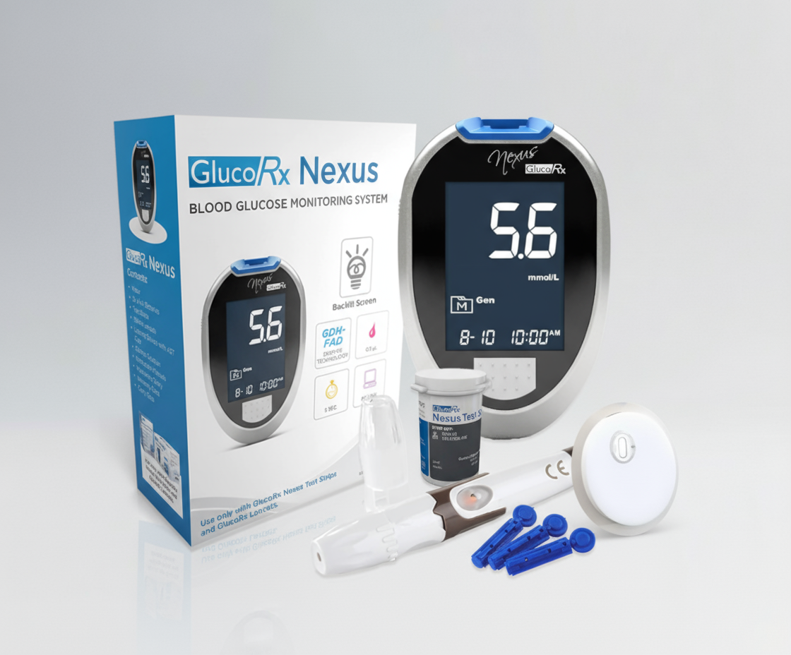 GlucoRx Nexus Blood Glucose Monitoring System Kit