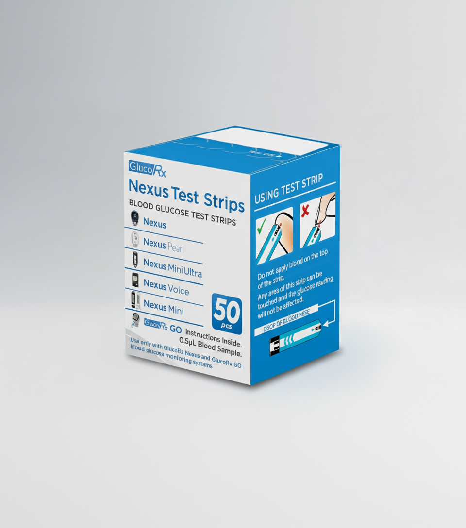 GlucoRx Nexus Test Strips 50pcs