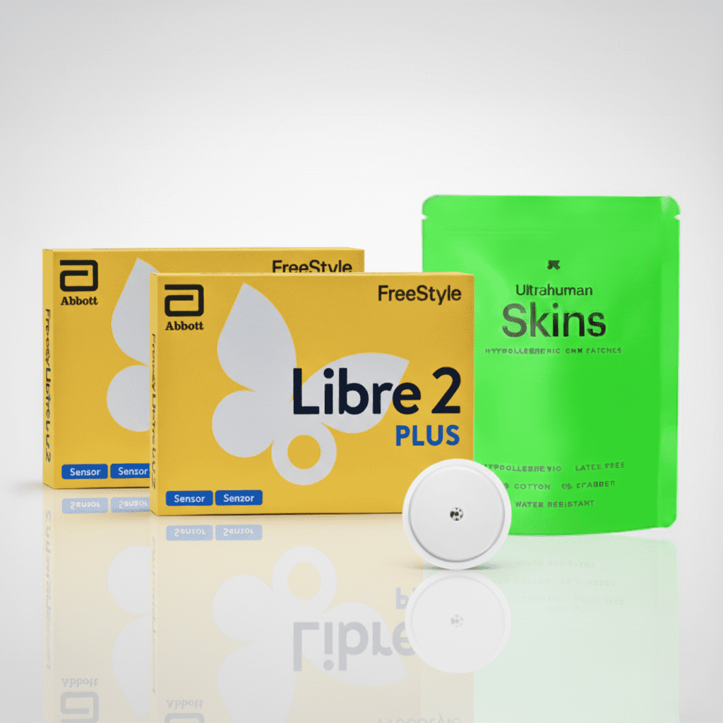 Abbott Freestyle Libre2 Plus Sensor Pack of 2 plus free alcohol wipes and CGM Patches 2's
