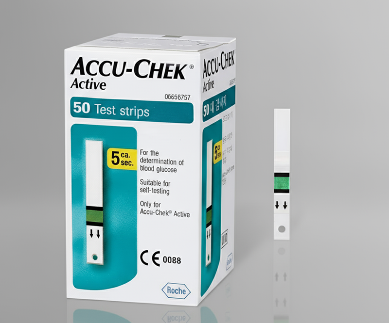 Accu-Chek Active Blood Glucose Test Strips - 50 Strips