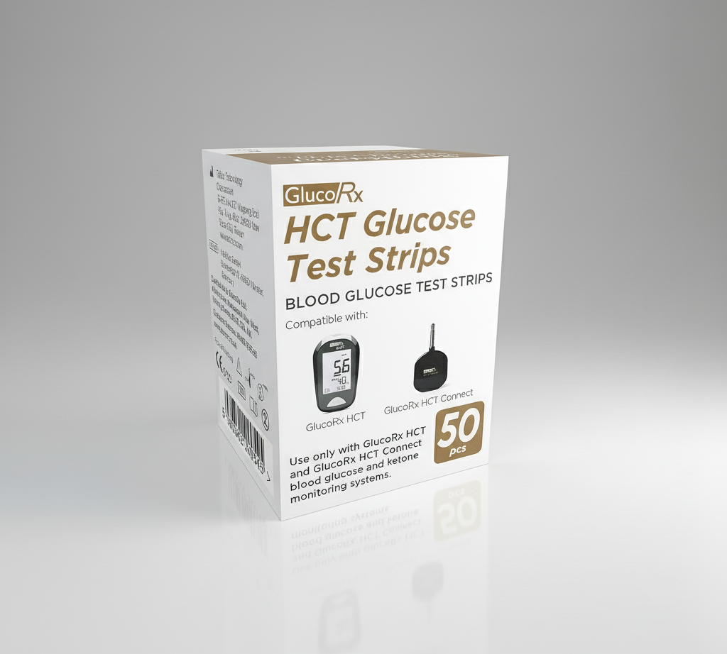 GlucoRx HCT Glucose Strips (50pcs)